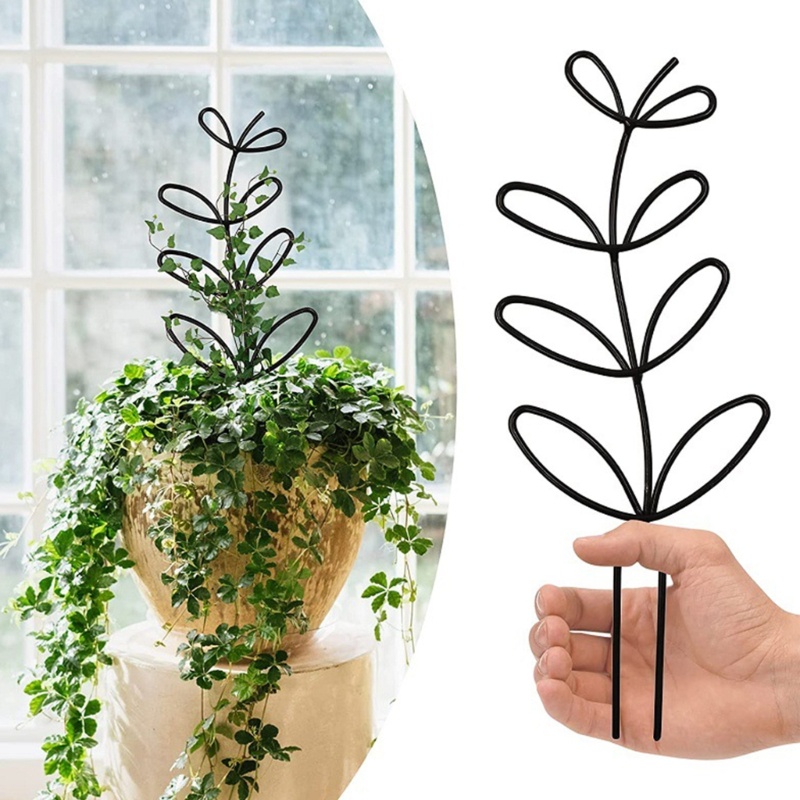 Giá Đỡ Cây Hoa / Cà Chua / Hoa Mẫu Đơn Bằng Kim Loại Kích Thước 12 4-inch Màu Đen