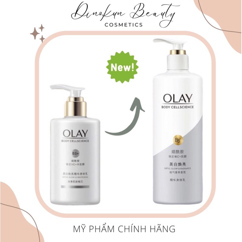 Dưỡng thể OLAY B3+ Body Cellscience Super Bright Glow Optic Whitening cao cấp dưỡng ẩm trắng da