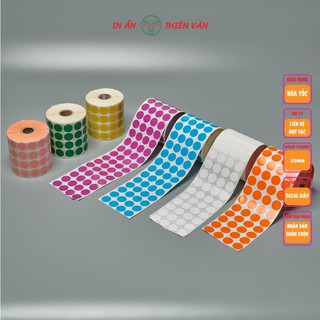 Decal cuộn tròn dán lỗi - thien van - cuộn 50m - đa dạng mẫu mã - tem đánh dấu - tem phân loại