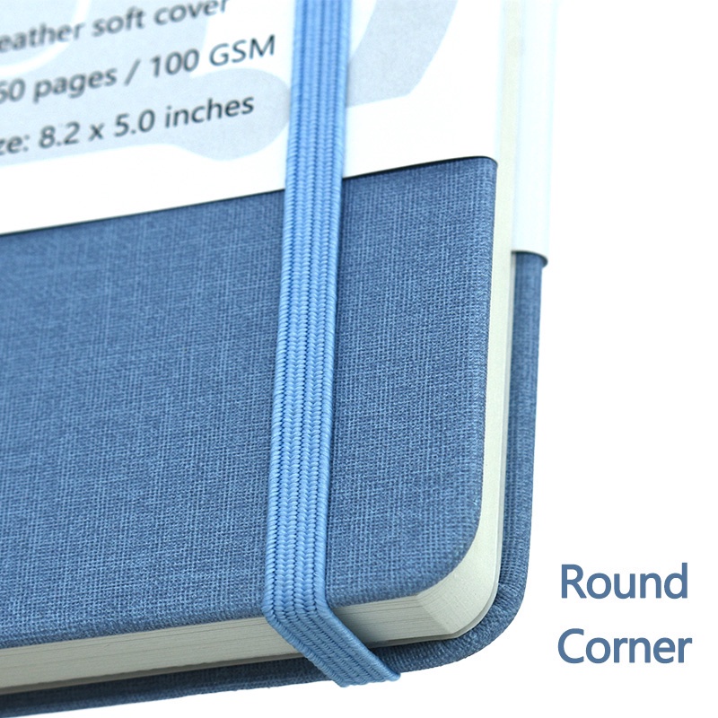 100 GSM Bullet Dotted Journal Planner A5 Bìa cứng vải 160 trang Bên trong túi sổ tay trường học & văn phòng Bujo Văn phòng phẩm: màu cam