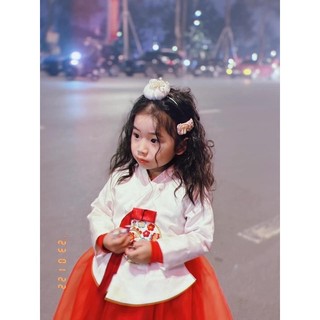 bờm bí đeo cùng hanbok(ảnh thật)