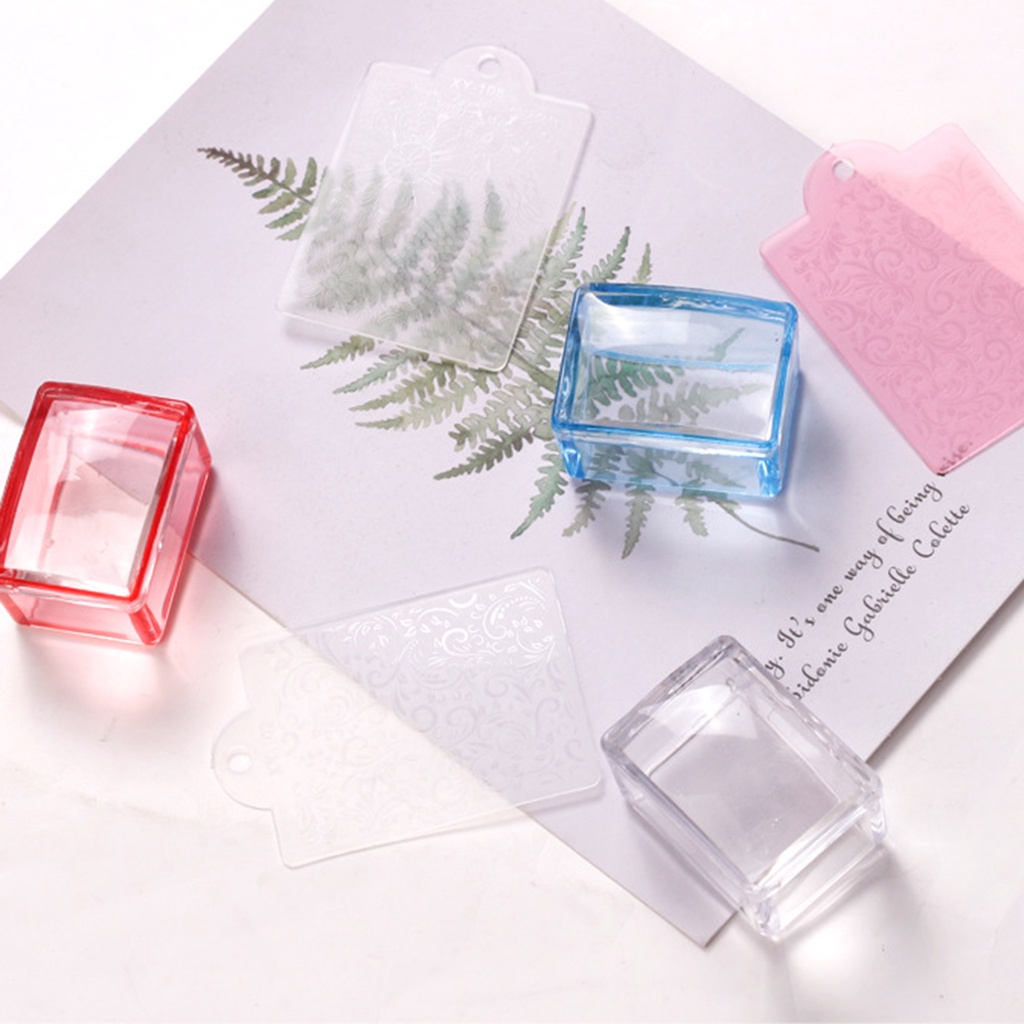 Dụng Cụ Cạo Sơn Móng Tay Bằng Silicon Trong Suốt Hình Vuông Dễ Vệ Sinh Cho Nữ