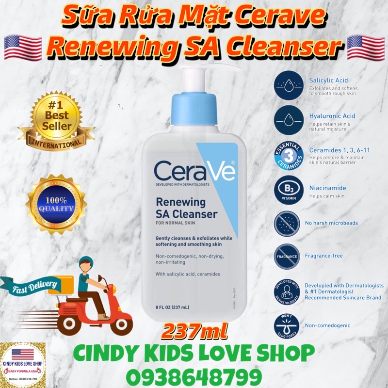 Sữa Rửa Mặt Cerave 237ml dành cho da thường