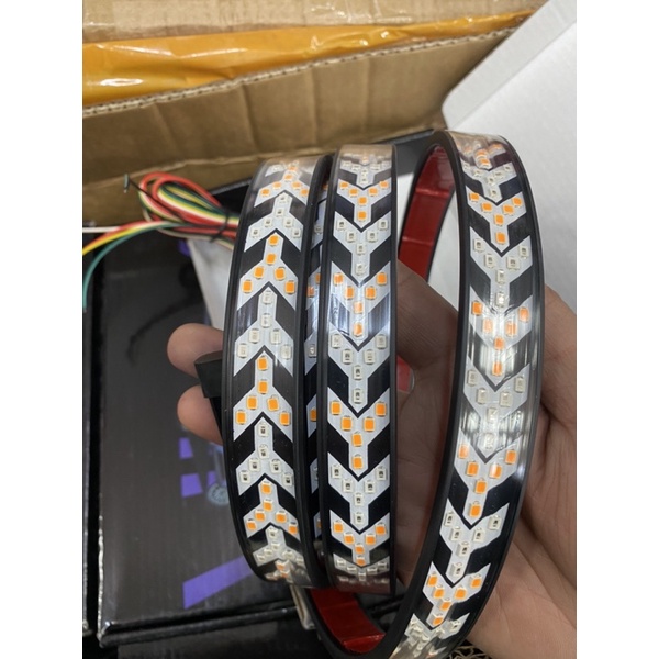 Đèn Led Xương Cá Trang Trí Đuôi Xe Ô Tô Tích Hợp Nhiều Chế Độ Xin Nhan, Stop, hazard, Demi Sương Mù 12v 24v