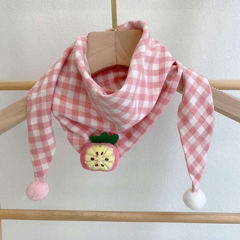 Yếm Ăn Cotton Hình Tam Giác Thời Trang Thu Đông Hàn Quốc Dành Cho Bé