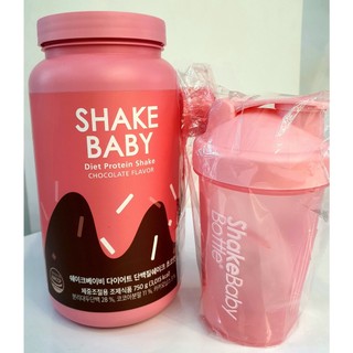 Bột ngũ cốc shake baby vị chocolate 750g + bình lắc
