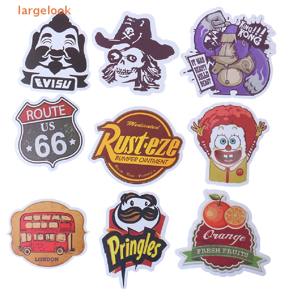 Set 100 Hình Dán Graffiti Hoạt Hình Dùng Trang Trí Ván Trượt / Laptop / Guitar / Xe Hơi