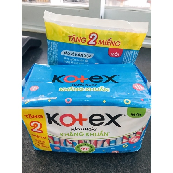 Băng vệ sinh Kotex hàng ngày - gói 20 miếng (mẫu mới)