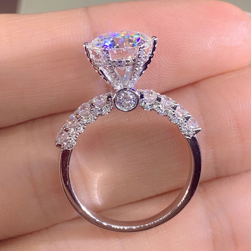 Nhẫn Mạ Bạc Đính Đá Zircon Thời Trang Cho Nữ