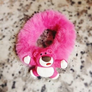 Dây cột tóc lông gấu hồng Lotso