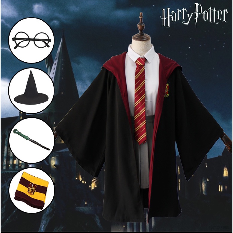 Bộ Áo Choàng Và Cà Vạt Hóa Trang Nhân Vật Phim Harry Potter