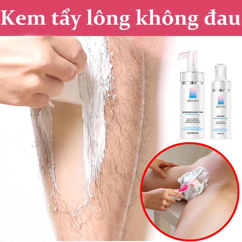 Kem tẩy lông Tẩy lông vùng kín Cho bà bầu 100g chóng không đau tẩy lông nách cả người tay chân toàn thân nam nữ toàn có