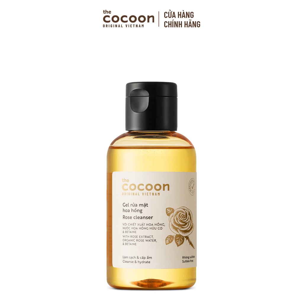 Gel rửa mặt hoa hồng Cocoon làm sạch & cấp ẩm 140ml