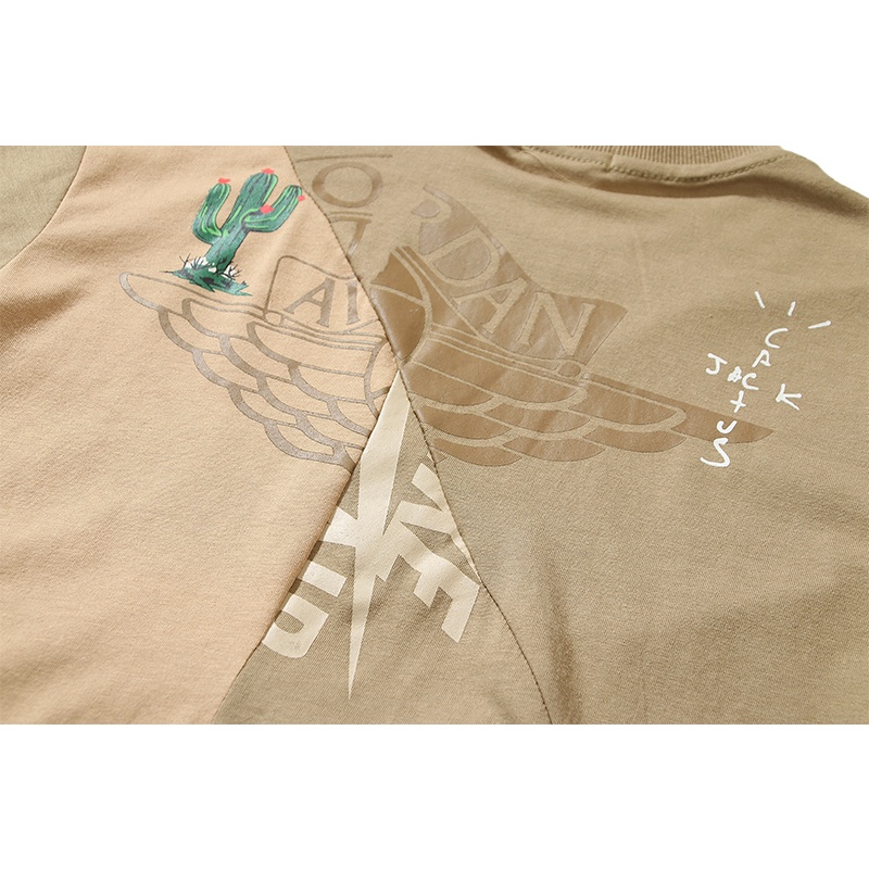 Áo Thun Ngắn Tay In Hình Cây Xương Rồng Thương Hiệu Travis Scott Thời Trang Đường Phố Cao Cấp