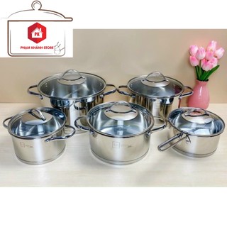 Bộ 5 Nồi Inox 304 Cao Cấp Kit Fivestar Sử Dụng Được Trên Mọi Loại Bếp