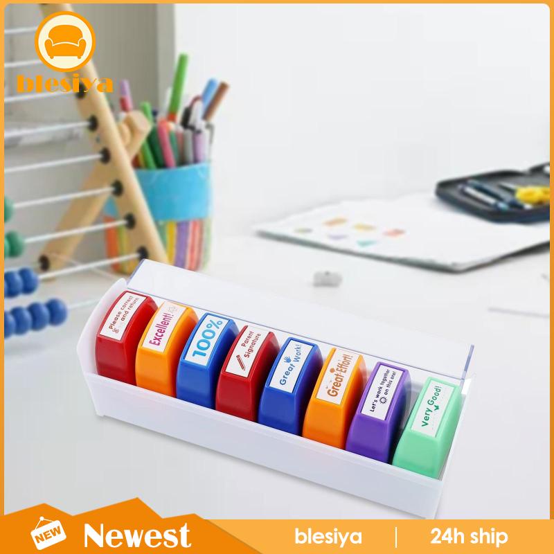 Bộ 8 Con Dấu In Nhiều Màu Sắc Dùng Làm Phần Thưởng Cho Giáo Viên