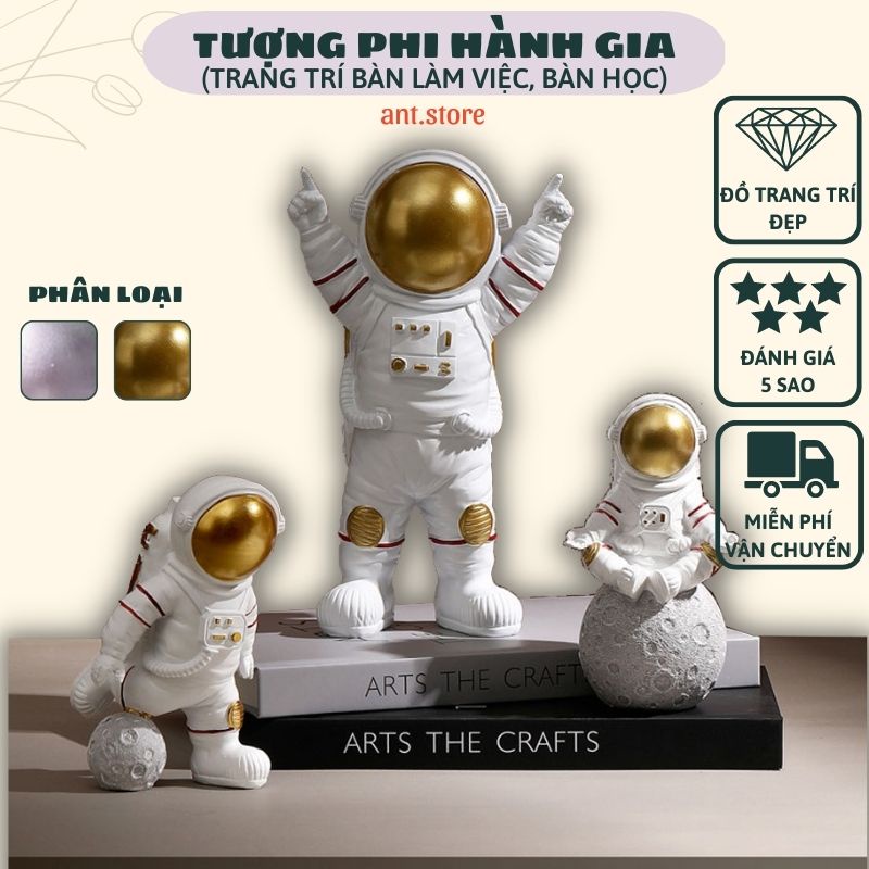 Mô Hình Phi Hành Gia Trang Trí Bàn Làm Việc, Tượng Phi Hành Gia Để Bàn Dễ Thương