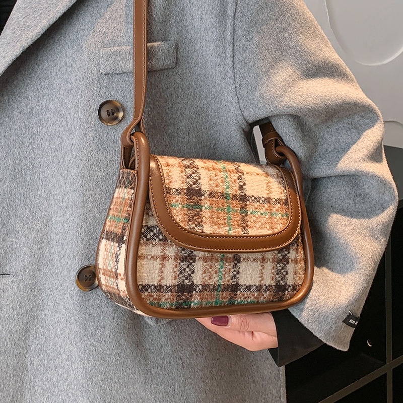 Túi Đeo JASMIN NOIR Chéo Bằng Len Thiết Kế Đơn Giản Thời Trang Cho Nữ