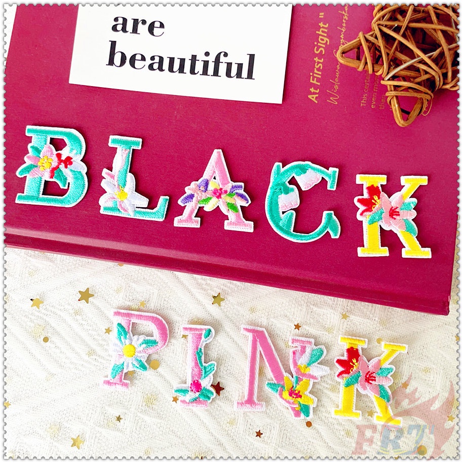 1pc ✿ Sticker Ủi Thêu Hình Bông Hoa Nhiều Màu Sắc ✿ Sticker Ủi Thêu Chữ &quot;Your Name&quot;