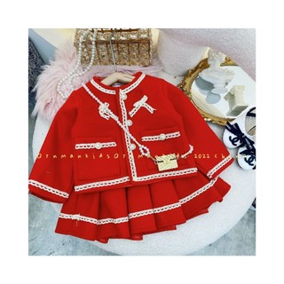 (Sale lẻ size) Set váy dạ cho bé gái chất dày ấm, chỉ còn size 1