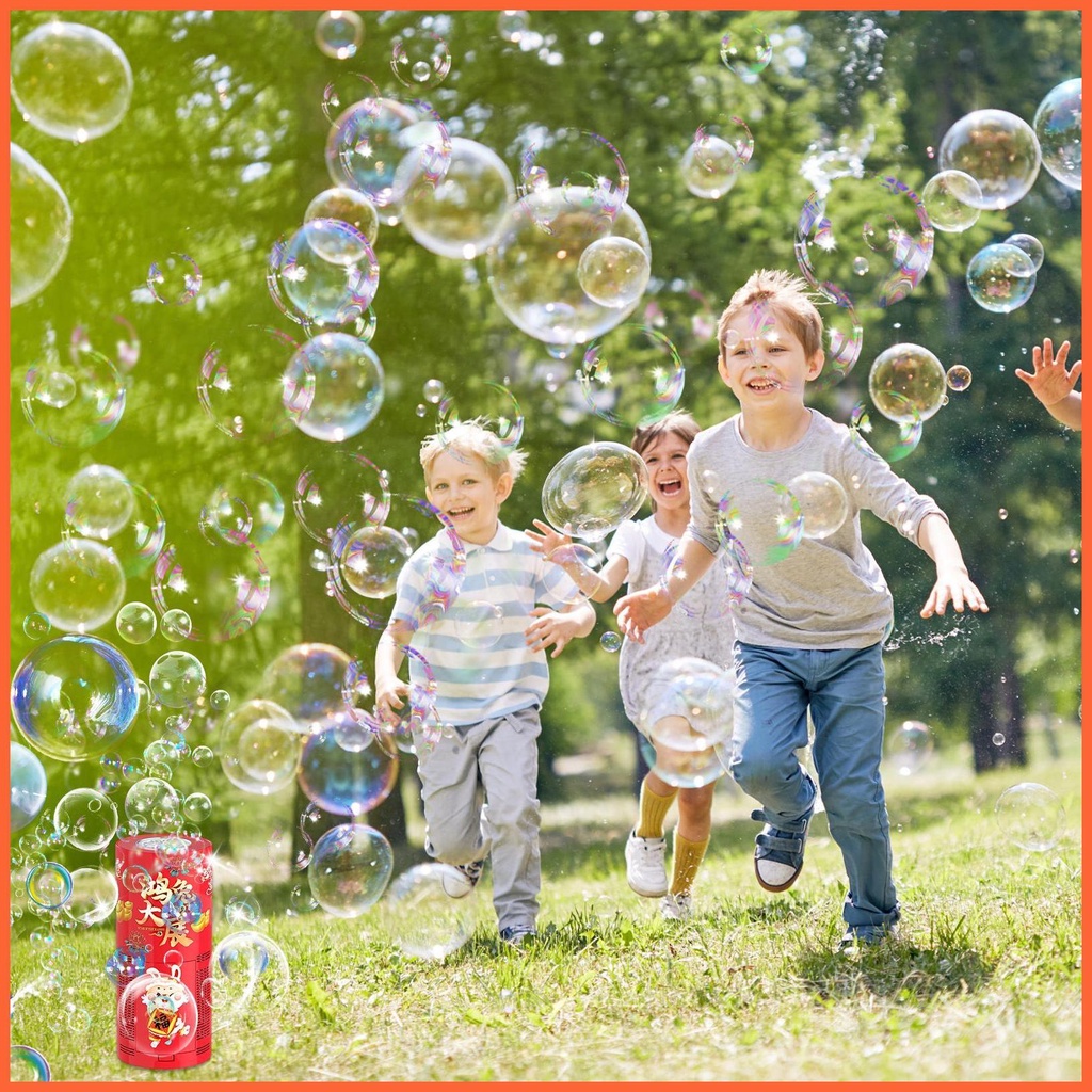 Máy Thổi Bong Bóng Hình Thỏ Có Âm Thanh Và Đèn LED 12 Lỗ Trang Trí Năm Mới