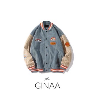 Áo khoác bóng chày cúc bấm 2 lớp ulzzang ⚾