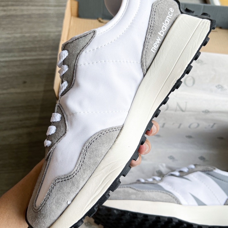 Giày NewBalance327 White Grey Lai Au