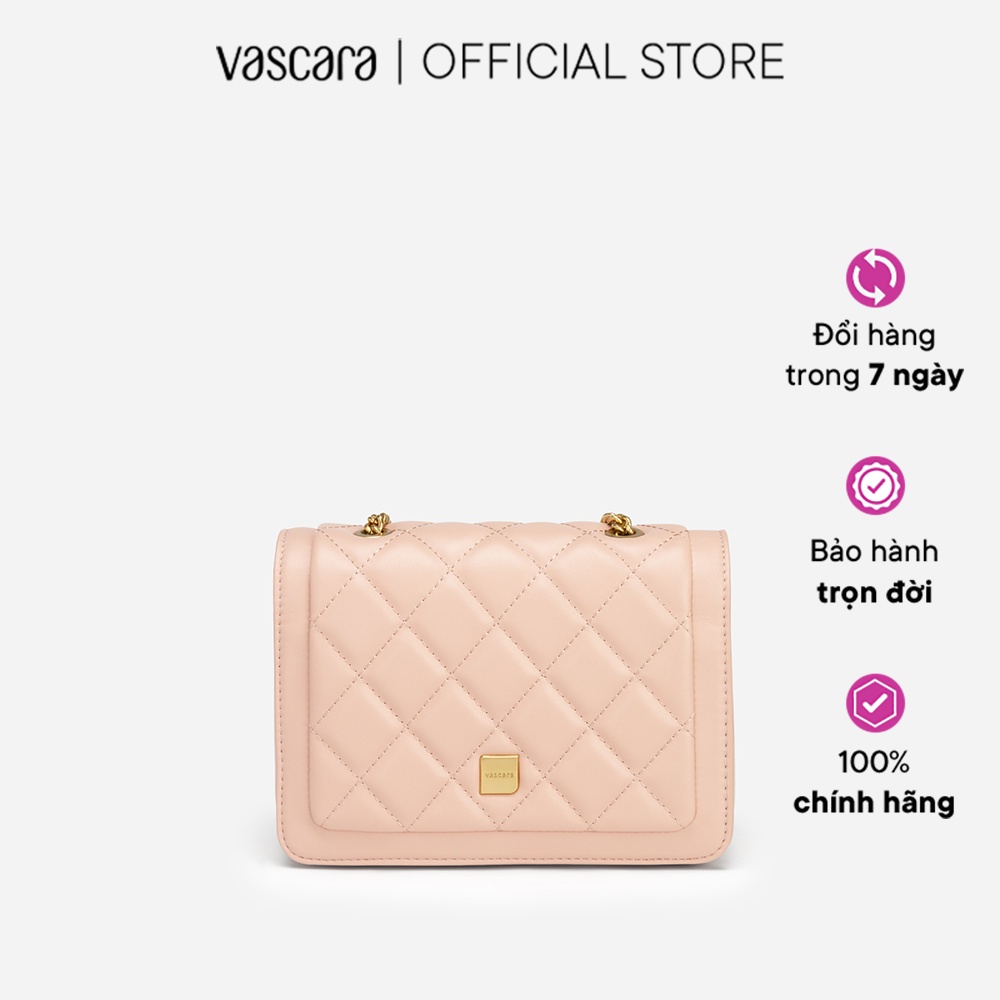 Vascara Túi Đeo Chéo Họa Tiết Caro Chần Bông Quai Xích - SHO 0203