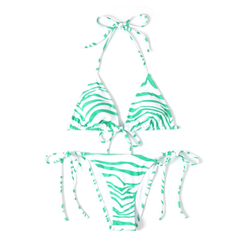 Bikini 2 Mảnh Họa Tiết Sọc Thời Trang Quyến Rũ Cho Nữ