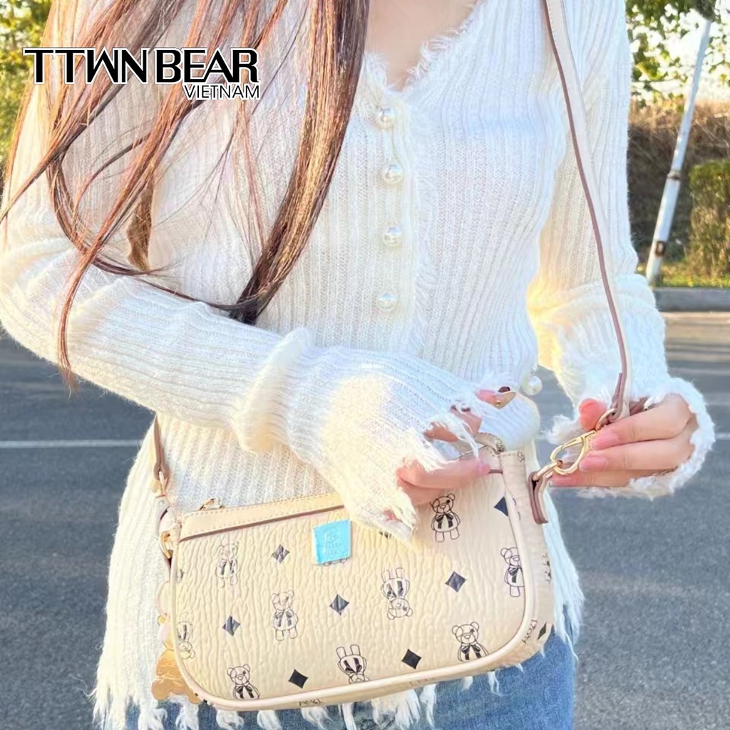 Túi xách nữ cầm tay, đeo chéo, da cao cấp thời trang TTWN BEAR TN2608