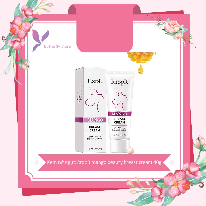 🦋giảm giá🦋Kem nở ngực RtopR mango beauty breast cream 40g Massage, ngăn ngừa chảy xệ, nâng cao tự nhiên, kem nâng ngực nhanh