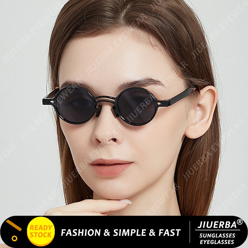 (JIUERBA) Kính Mát Gọng Tròn Nhỏ Màu Kẹo Thời Trang Vintage Phương Tây
