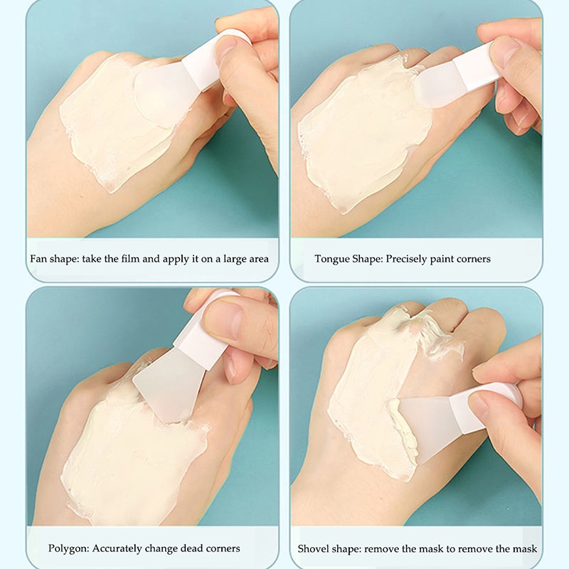 Cọ Đắp Mặt Nạ Bùn Mini Tay Cầm Ngắn Bằng Silicon Mềm