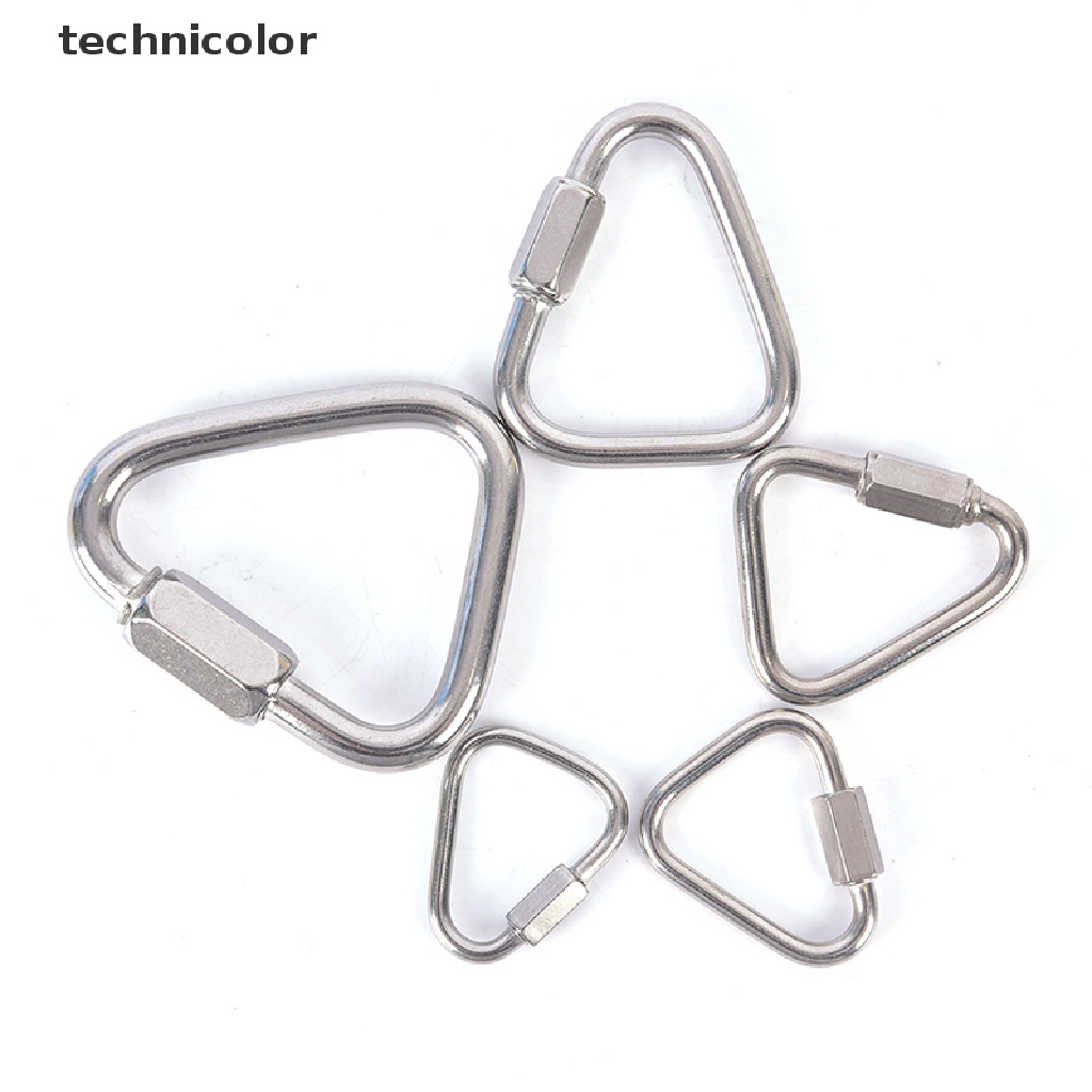 Móc Khóa Hình Tam Giác Bằng Thép Không Gỉ Nhiều Màu Sắc