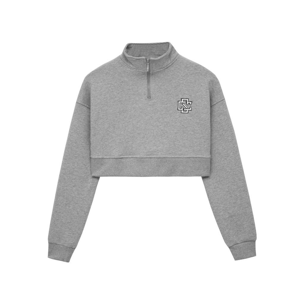 ÁO HALF ZIP CROP-LOGO CRISPUS
