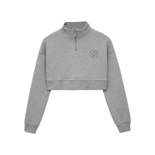 ÁO HALF ZIP CROP-LOGO CRISPUS