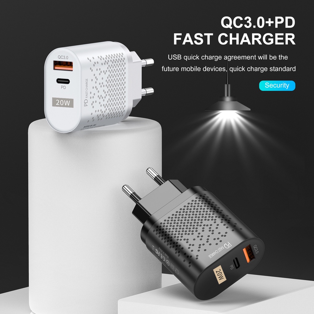 Củ Sạc Nhanh QC3.0 20W PD USB Chuyên Dụng Cho huawei xiaomi