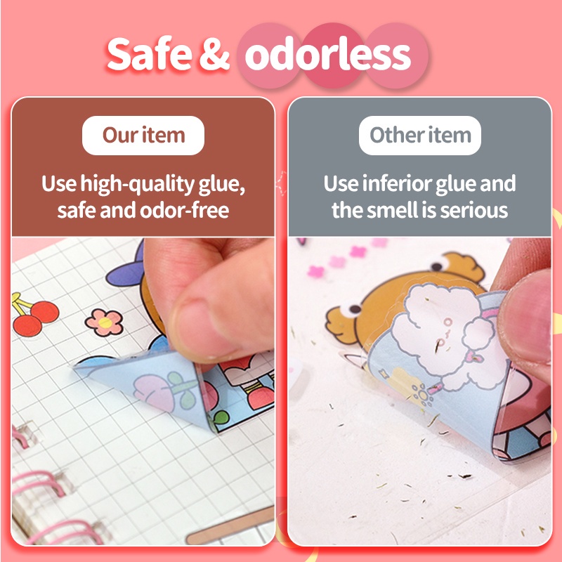 Bộ 100 Miếng Dán Trang Trí Sổ Tay DIY Họa Tiết Hoạt Hình Dễ Thương