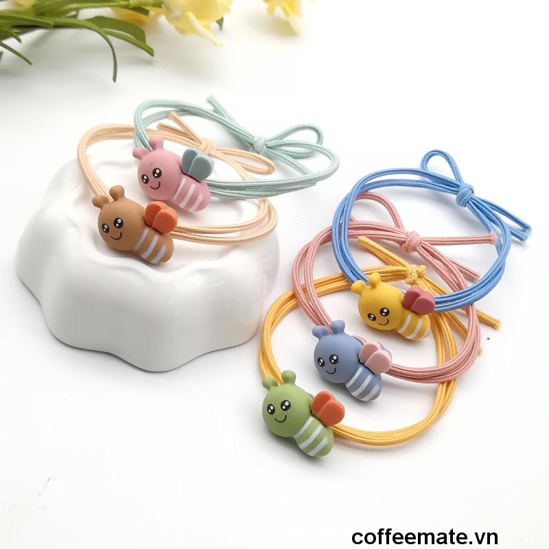 【coffeemate】⚡ Dây Buộc Tóc Hình Động Vật / Trái Cây / Con Ong Đáng Yêu