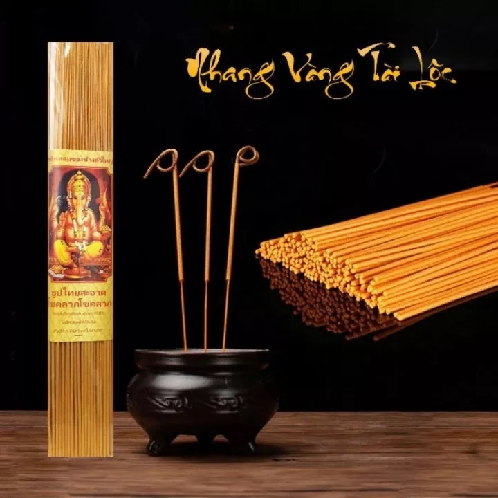 Bó x (79 cây) Nhang Thần Tài thu hút tài lộc trong kinh doanh hàng Thái.