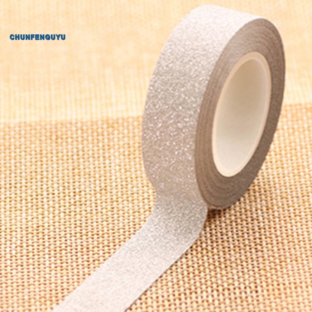 Cuộn Băng Dính Washi Kim Tuyến 10m Dùng Trang Trí DIY