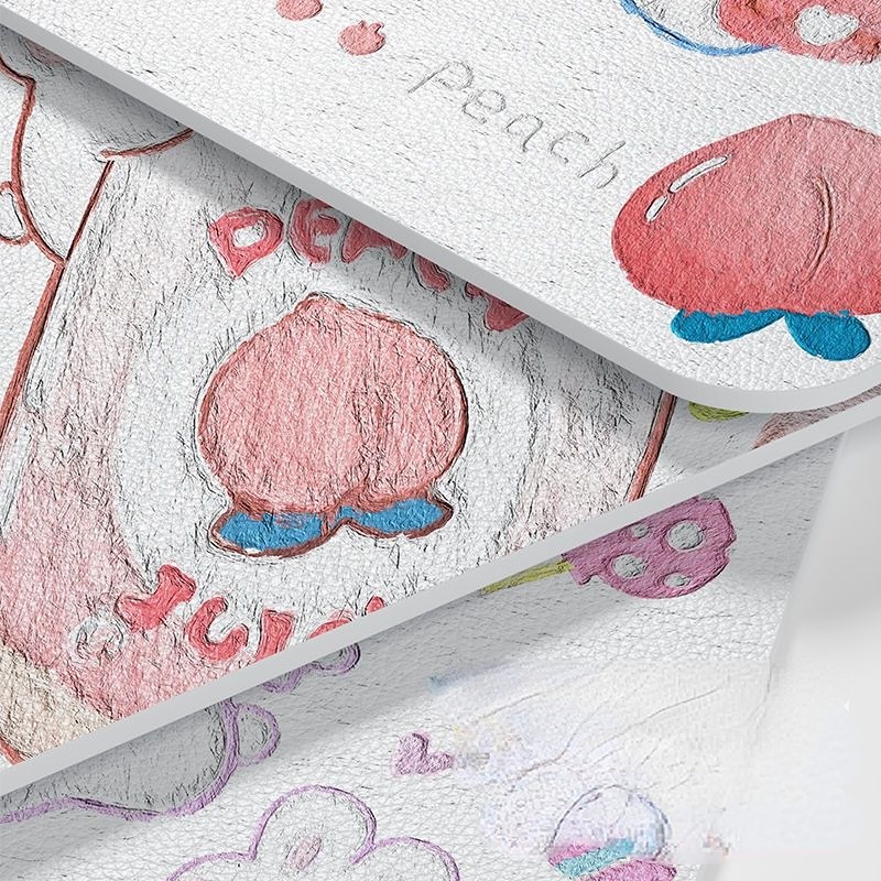 Tấm Lót Chuột Máy Tính Bằng Da Chống Trượt Chống Bẩn In Hình Thỏ Hoạt Hình Dễ Thương