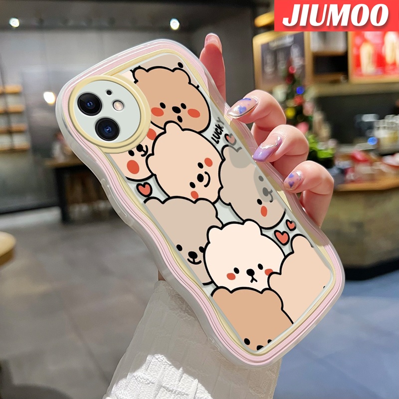 Ốp Điện Thoại Viền Gợn Sóng Hình Gấu Nhỏ Nhiều Màu Dễ Thương Cho VIVO Y71 Y71i
