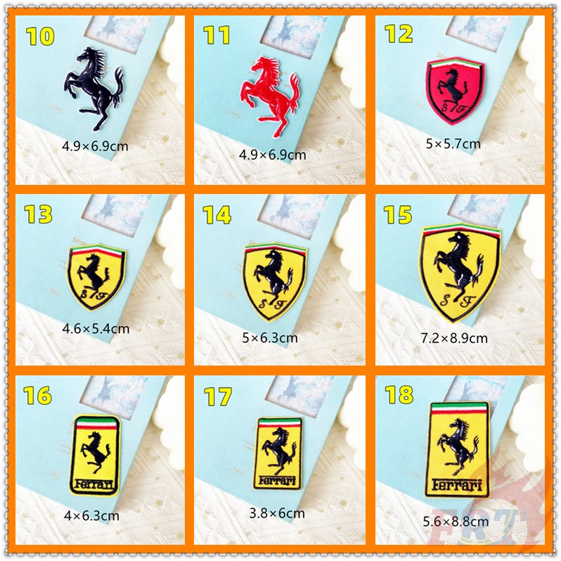 ❣️1 Miếng Dán Ủi Thêu Hình Xe Hơi Ferrari F1: We Race As One❣️Sticker Ủi Thêu Hoạ Tiết Ngộ Nghĩnh