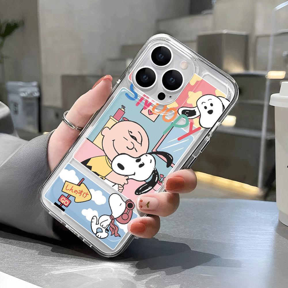 Ốp Điện Thoại Trong Suốt In Hình Snoopy Cho iphone 14promax 13 12 11 7Plus 7 8 X XS Max