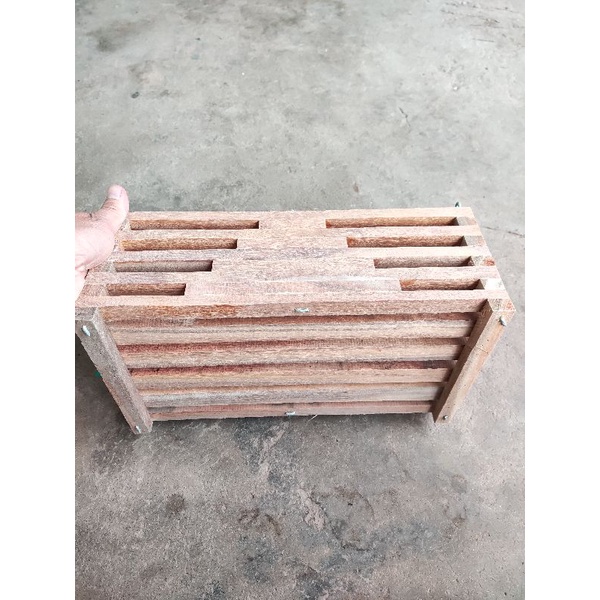 chậu gỗ ghép lan chữ nhật 20x35cm(hàng vip)
