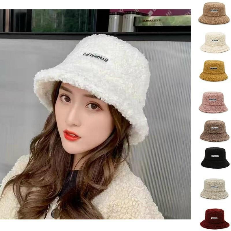 Mũ lông cừu FM STYLE kiểu dáng bucket phong cách Hàn Quốc nón tai bèo vành tròn cụp nữ nhiều màu 22121416