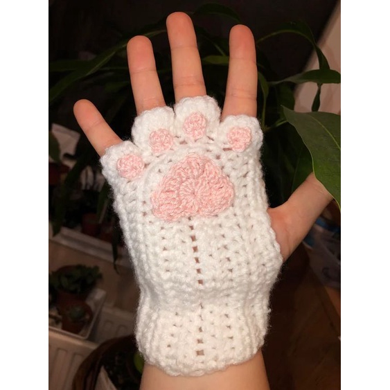 Gang tay Con Mèo-Len HANDMADE