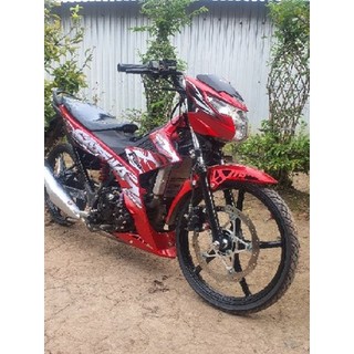 Tem Rời Satria mẫu lửa màu đỏ trắng đen