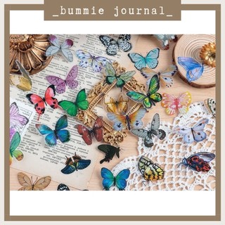 Set 40 sticker variety butterfly trang trí sổ journal, bullet journal, junk journal, scrapbook